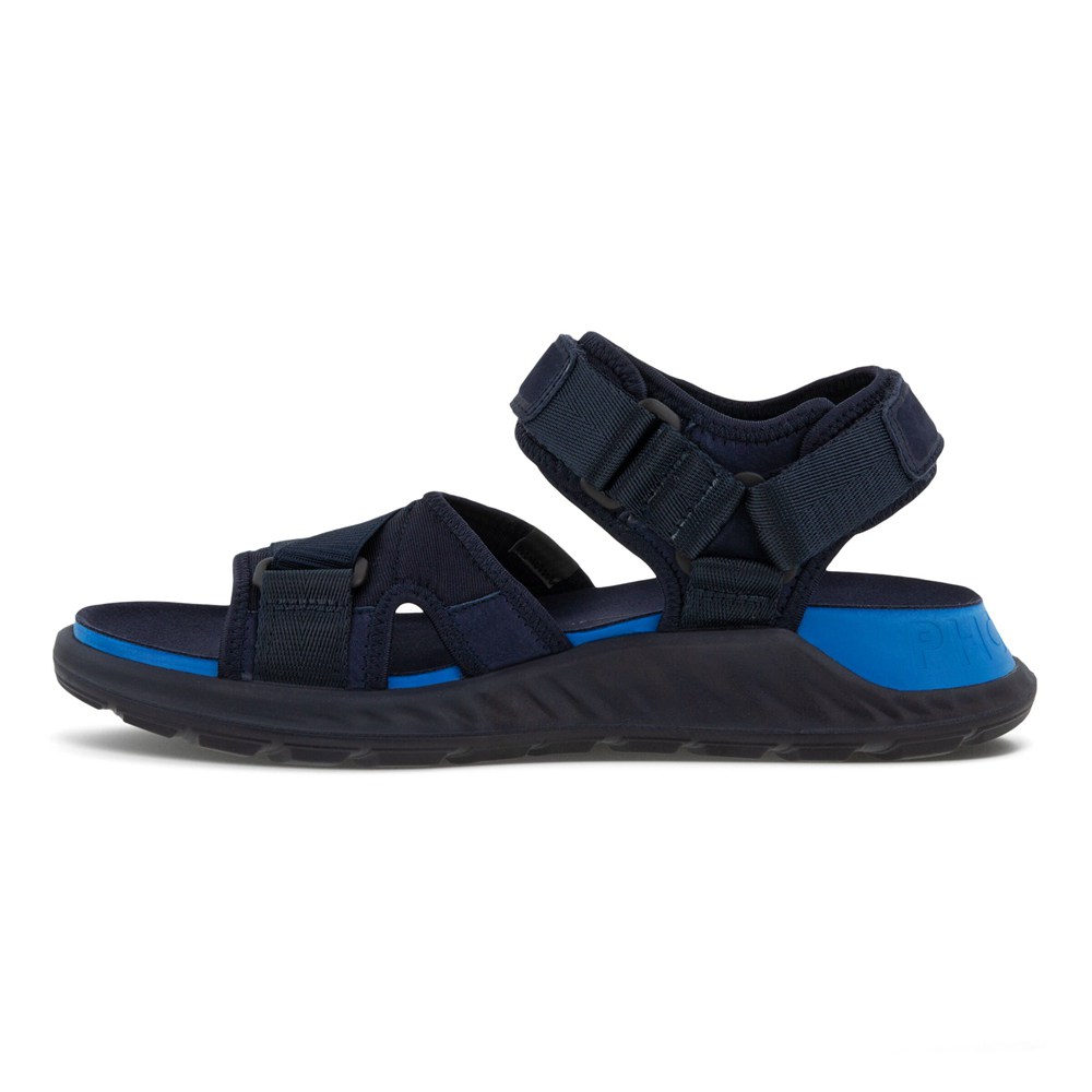 Sandalias Hombre - ECCO Exowrap 3S Velcro - Azul Marino - ZLQ083195